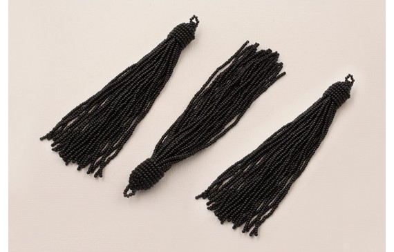 Fleco de Abalorio de 120mm Negro Fleco de Abalorio de 120mm Negro