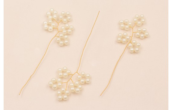 Rama de 5 aros de abalorio Perla de 3mm