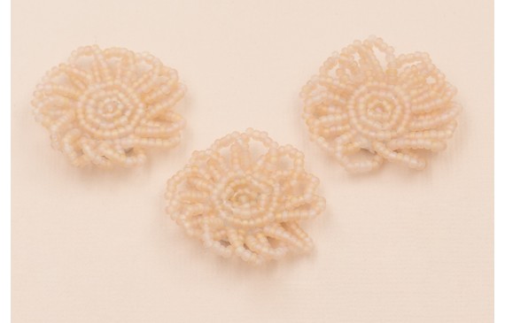 Flor Abalorio Rosa transparente de 35mm diametro Flor Abalorio Rosa transparente de 35mm diametro