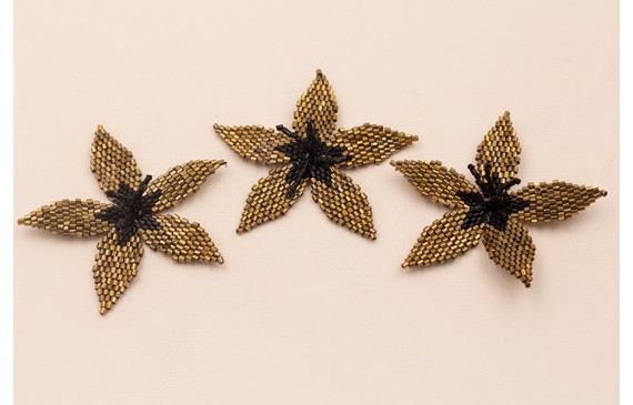 Flor Microtubos de 50mm Bronce y Negro Flor Microtubos de 50mm Bronce y Negro