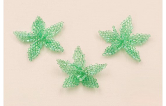 Flor Microtubos de 30mm Verde