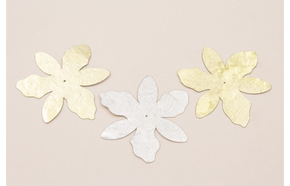 Flor Plata y Oro 55mm diámetro Flor Plata y Oro 55mm diámetro