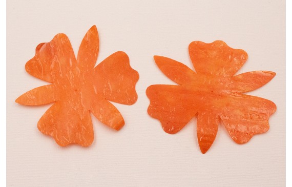 Flor de 80mm Naranja Opaco Rugoso Flor de 80mm Naranja Opaco Rugoso