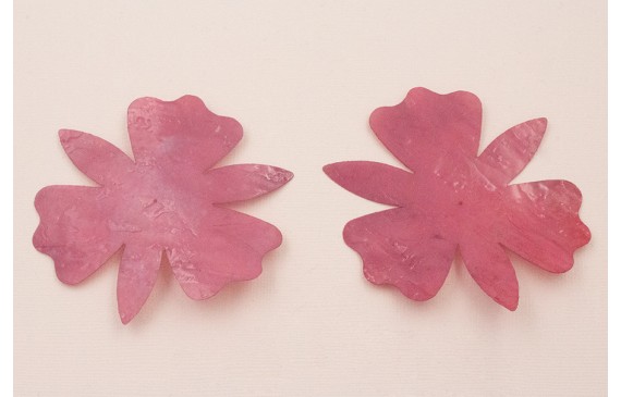 Flor de 80mm Rosa traslucido rugoso