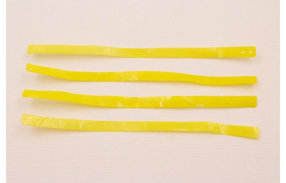 Listón de 100*4mm Amatillo Opaco Rugoso Listón de 100*4mm Amatillo Opaco Rugoso