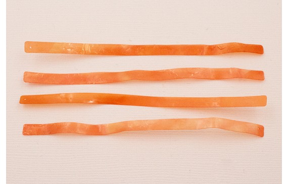 Listón de 100*4mm Naranja Opaco Rugoso