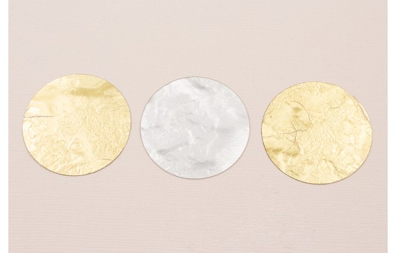 Disco de 40mm Oro - Plata Rugoso