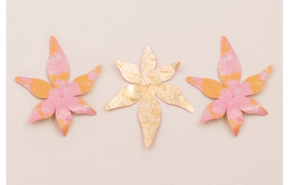 Flor Fugaz de 67*50mm Oro y Rosa