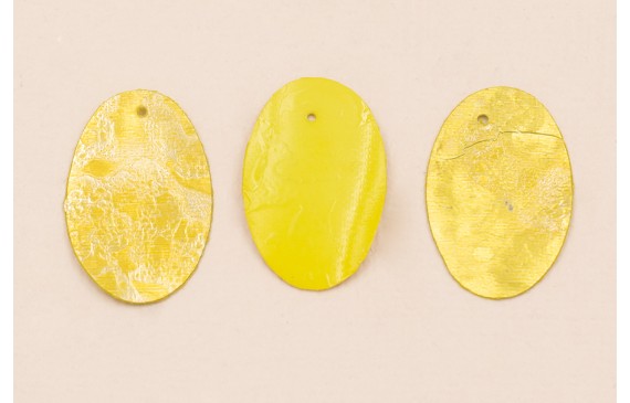 Ovalo 26*16 Amarillo y Metal