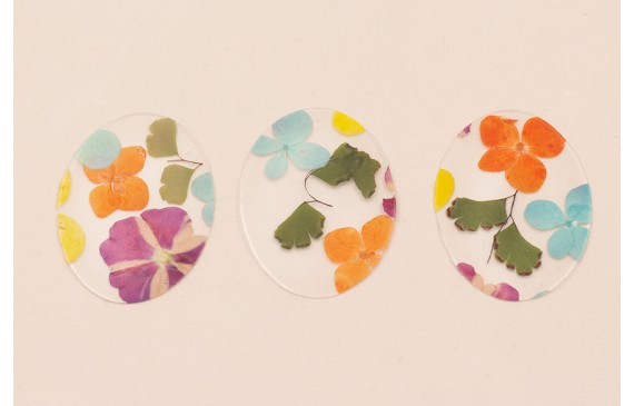 Lentejuela Ovalo 40*28 Flores Naturales Mezcla