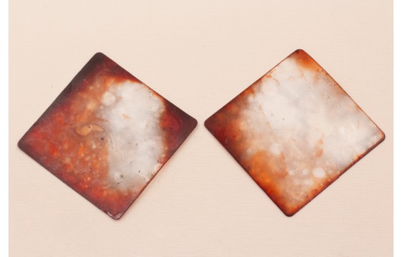 Lentejuela Cuadrado de 50mm Vino Trans con Textura