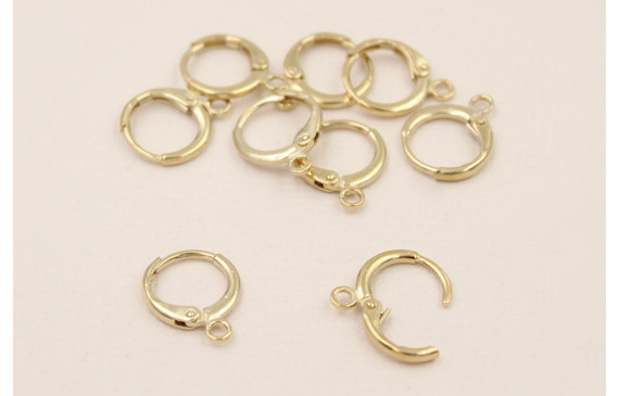 Cierre Aro 13mm diámetro Baño Oro 18K-3 micras