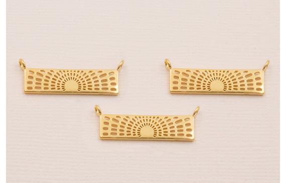 Colgante Sol labarado 24*3  Baño ORO 3M 24K