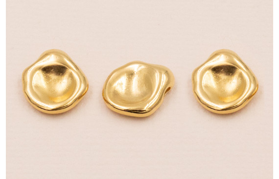 Disco aplastado de 10mm diámetro Baño Oro 3M 18K