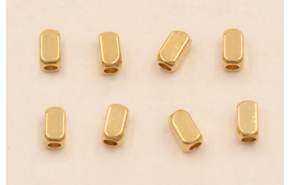 rectangulo 4*2mm Baño ORO 18K 3 Micras