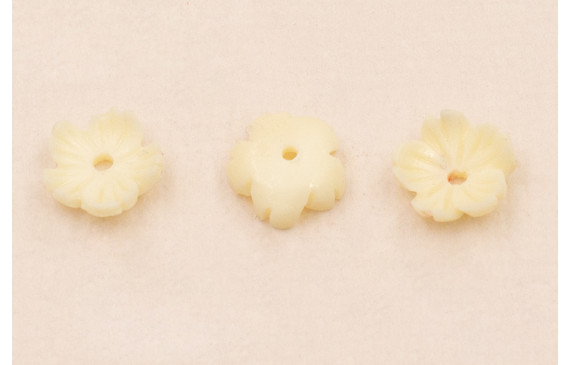 Flor Resina Coral 8mm Diametro Beige