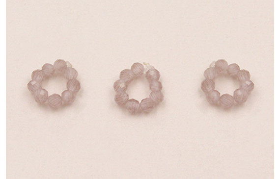 aro de 9  Piedras Cuarzo morado de 2mm