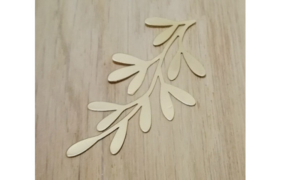 Pieza Rama Lámina Plana 43*24mm Oro Mate