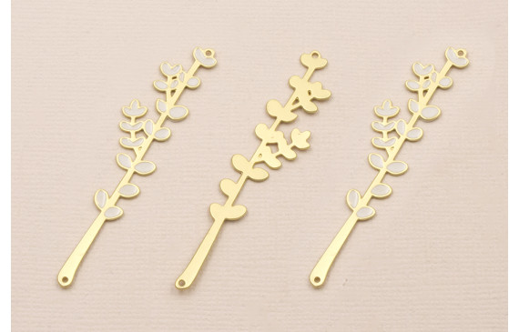 Pieza Rama Algodón Oro Mate 60*12 Esmalte Blanco