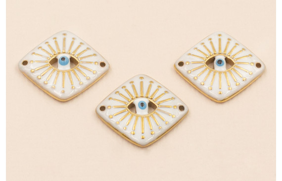 Rombo Acero Inox ojo Turco 18*16mm Blanco