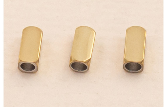 Rectangulo cubico Acero Inox 2*4mm Oro