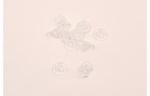 Tapón silicona transparente para pendiente