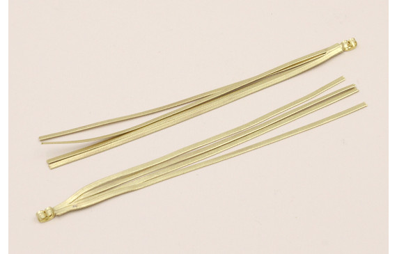 Fleco tuerca de 4 Tiras de 2mm. 125mm Oro Mate
