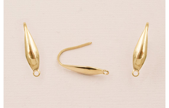 Pendiente Gota Acero Inox. 316L. 15*3mm Baño Oro