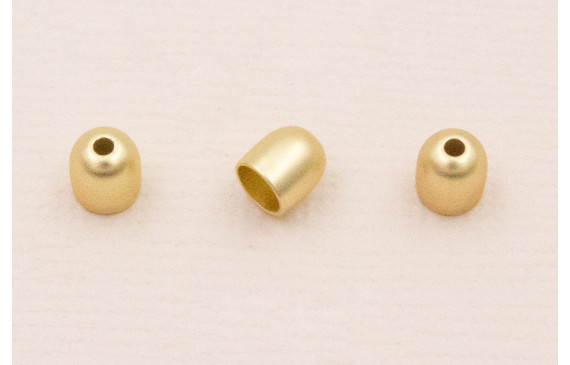 Terminal capuchon 5mm y 4mm diámetro Oro Mate
