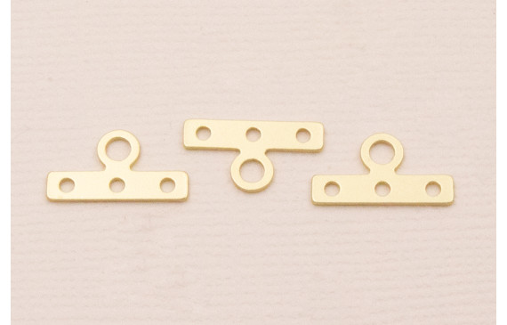 Terminal 3 vías 9*3mm Dorado Mate