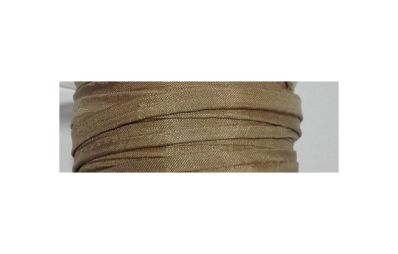 Cinta de seda Natural cosida 5-7mm marrón Claro