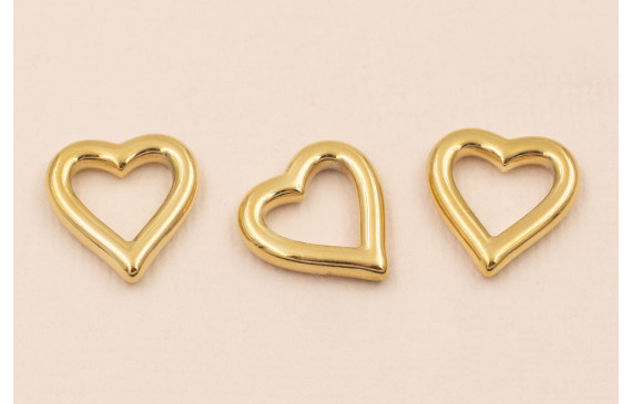 Colgante Corazón Acero Inox. 15*15mm Oro Colgante Corazón Acero Inox. 15*15mm Oro