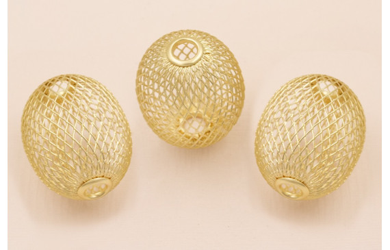 Pieza Rejilla Ovalada 45*35mm Oro Mate