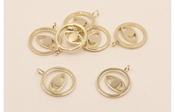 Colgante Acero Inoxidable 11mm Ojo Oro