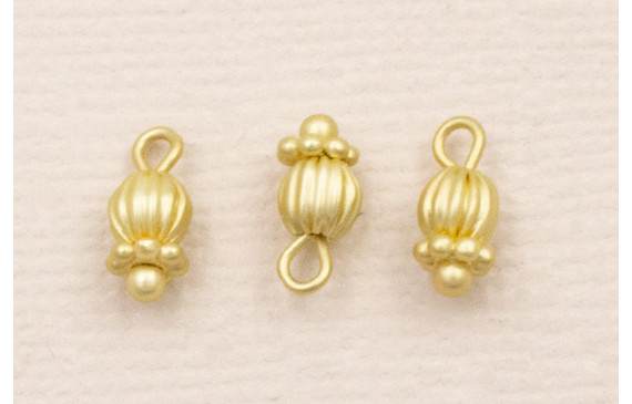 Colgante Campanilla 8*3mm Dorado Mate