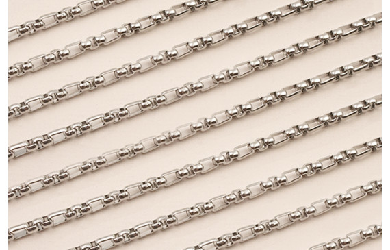 Stain Steel: Cadena Eslabón tubular 3mm diámetro