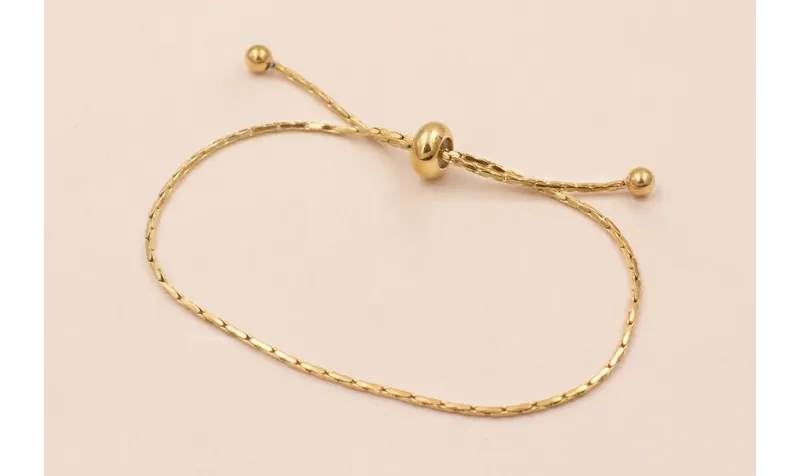 Pulsera Acero Inox. Cordón de 1mm extensible