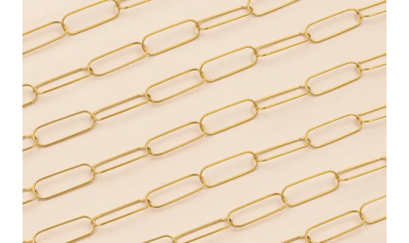 Cadena Acero Inoxidale eslabón 26*8mm Dorado