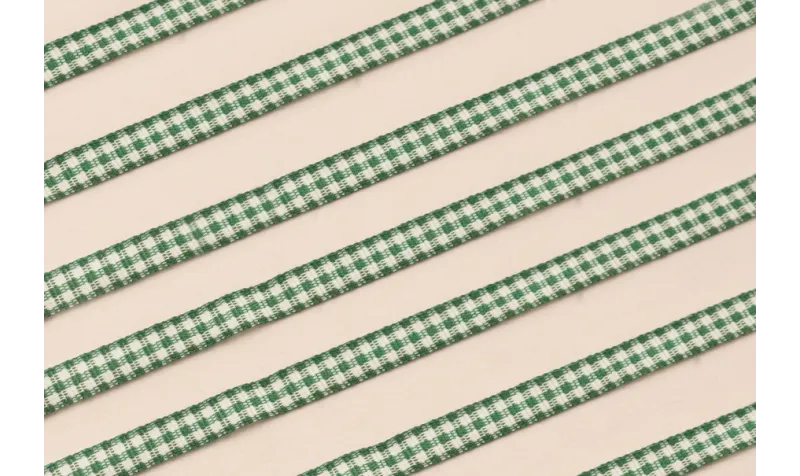 Lazo de Mini Vichy 5mm cuadros verdes