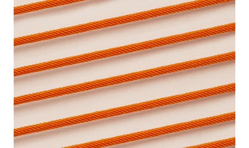 Cordón retorcido trenzado 3mm Naranja