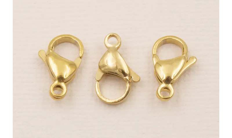 Stainless Steel: Mosquetón Acero Dorado 15mm