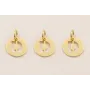 Colgante letra D 10mm Baño Oro 18K, 3Micras / Cuentas Metálicas de Baño Oro 3 Micras 18K