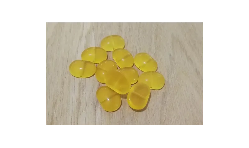 Almohadilla irregular 11*16mm Amarillo /Cuentas de  Cristal 