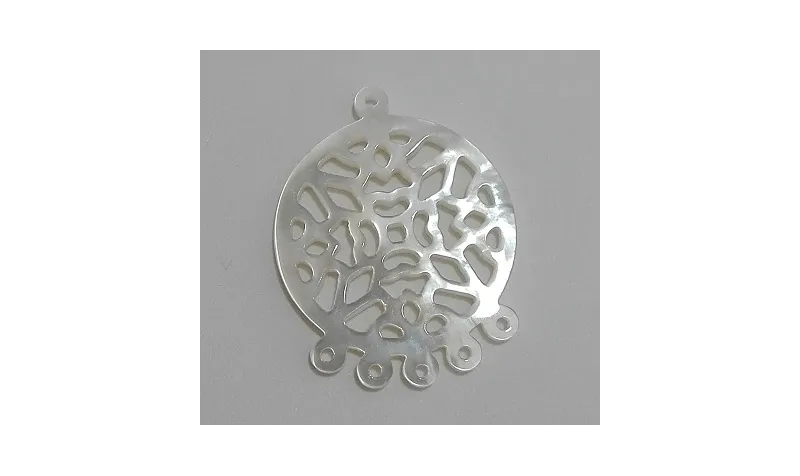 Dico Nacar pendiente 20mm /Cuentas de  Nacar 