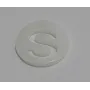 Letra calada 15mm Nacar S /Cuentas de  Nacar 