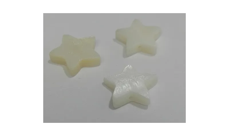 Estralla Nacar 13*3mm /Cuentas de  Nacar 