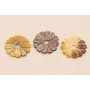 Flor Labrada Nacar Oscuro de 23mm diámetro /Cuentas de  Nacar 