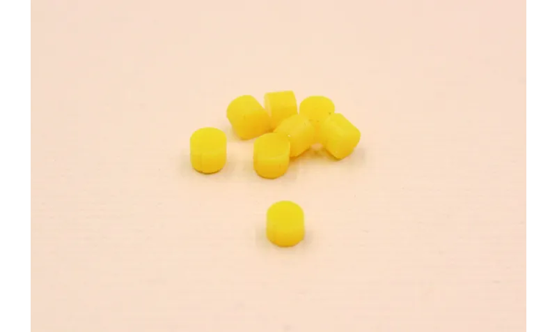 Punto Metacrilato 3mm diámetro Amarillo  /Cuentas de  Plástico / Resina 