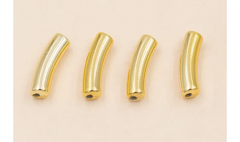 Tubo Resina 20*5mm Oro /Cuentas de  Plástico / Resina 