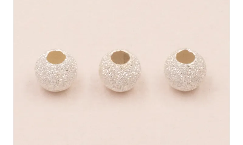 BOLA BRILLANTE 5MM PLATA LEY 925 / Cuentas Metálicas de Plata 925